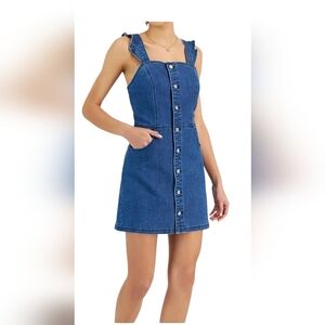 Tinseltown Jean Denim Mini Dress Size Mediun